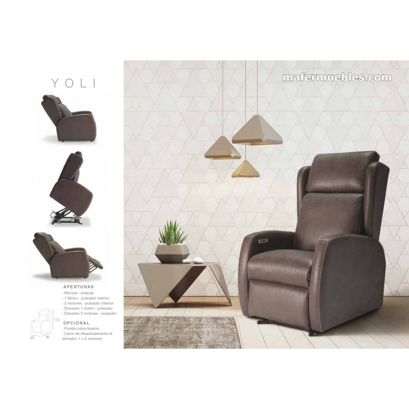 SILLÓN RELAX CON 2 MOTORES ELÉCTRICOS YOLI